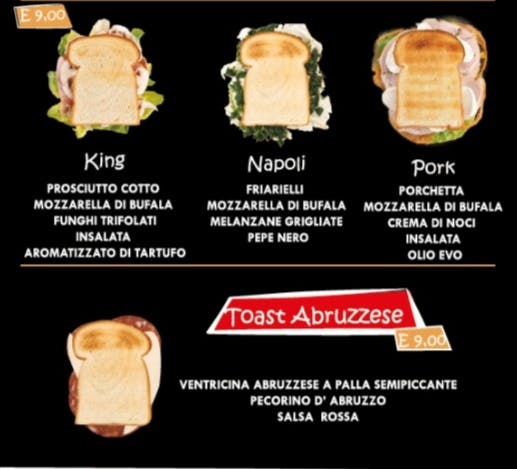 menu toasts